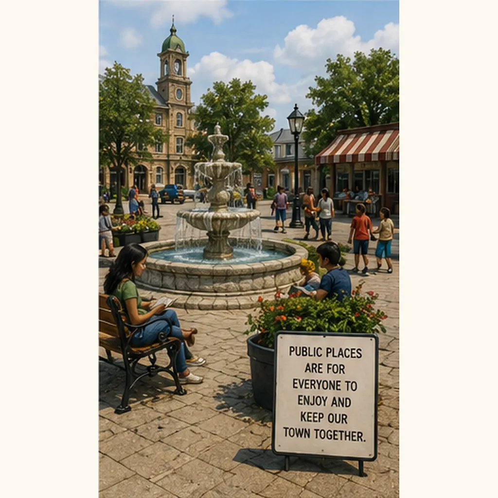 Illustration of a public place for the question "What is a public place?"
