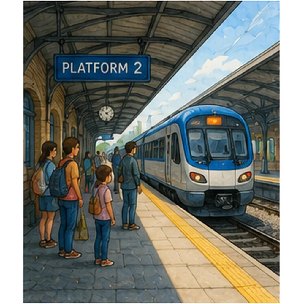 Illustration of train stations have platforms for the question "Why do train stations have platforms?"