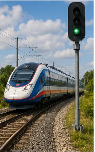 Illustration of trains know where to go for the question "How do trains know where to go?"