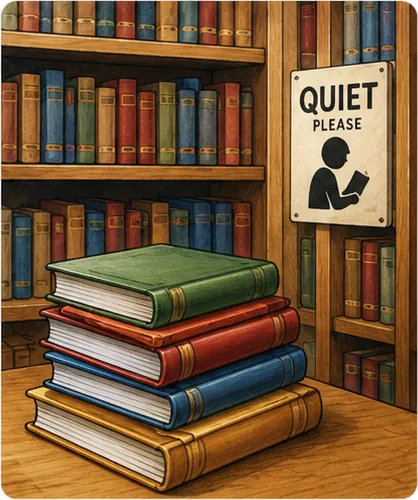 Illustration of libraries have so many books for the question "Why do libraries have so many books?"