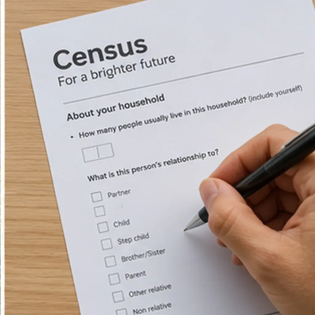 Illustration of the government sometimes ask every household to fill in a big survey for the question "Why does the government sometimes ask every household to fill in a big survey?"