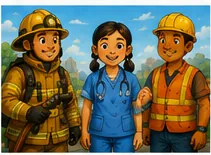 Illustration of people have different jobs for the question "Why do people have different jobs?"