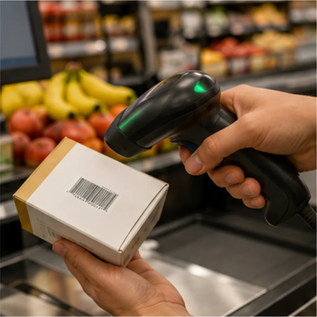 Illustration of a beep at the till know exactly what you're buying and its price for the question "How does a beep at the till know exactly what you're buying and its price?"