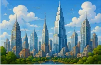 Illustration of some buildings touch the clouds for the question "Why do some buildings touch the clouds?"