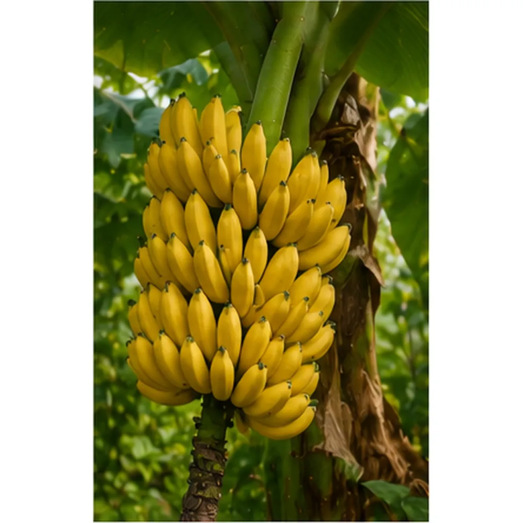 Illustration of bananas grow in bunches for the question "Why do bananas grow in bunches?"