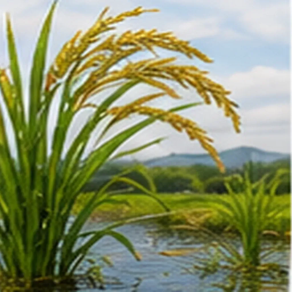 Illustration of rice grow for the question "How does rice grow?"