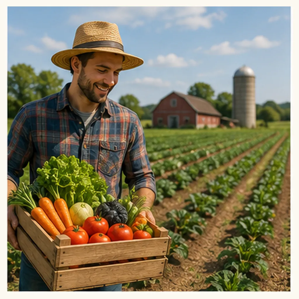 Illustration of farmers grow food for the question "How do farmers grow food?"
