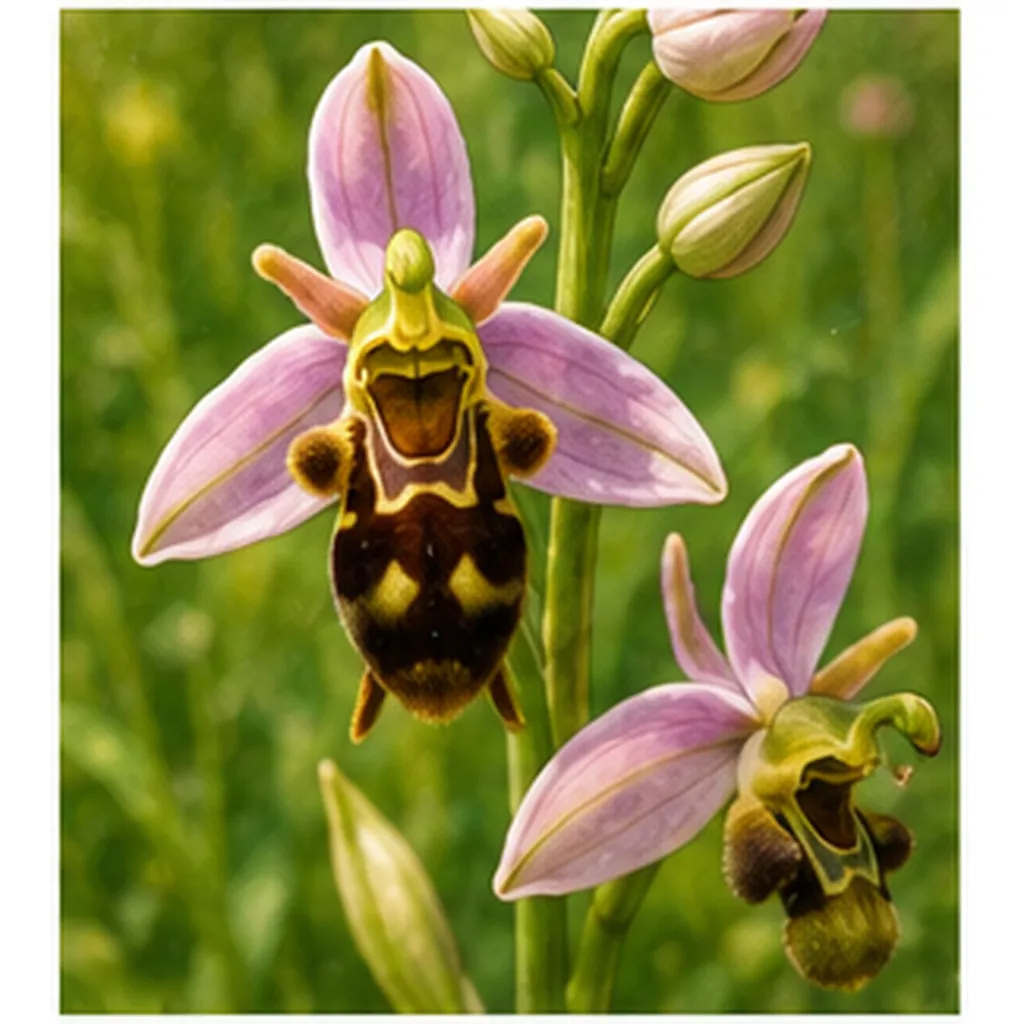 Illustration of some flowers look like insects for the question "Why do some flowers look like insects?"