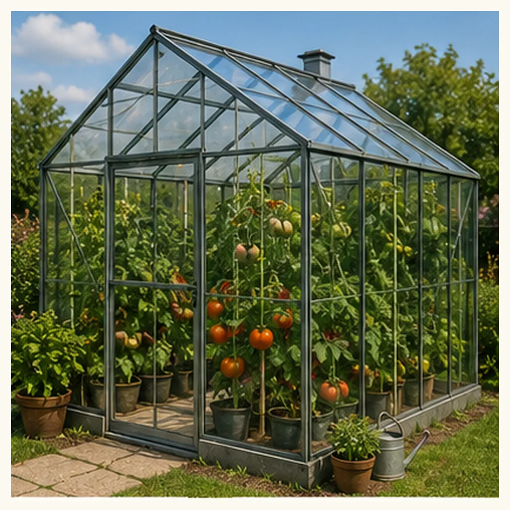 Illustration of a greenhouse for the question "What is a greenhouse?"