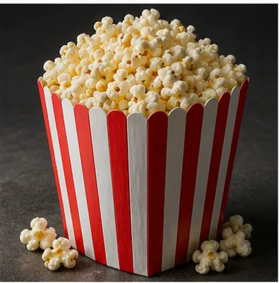 Illustration of popcorn pop for the question "Why does popcorn pop?"