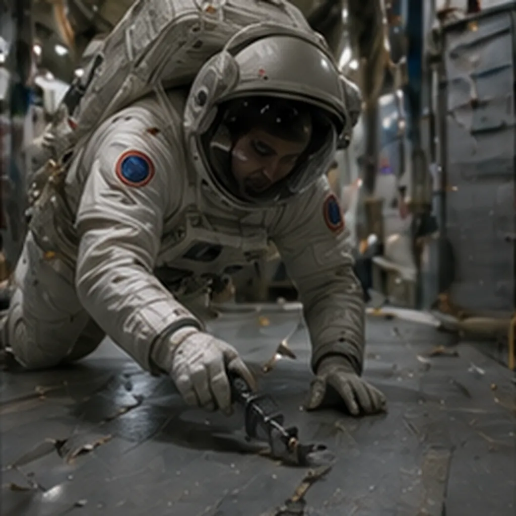Illustration of astronauts practise emergencies again and again for the question "Why do astronauts practise emergencies again and again?"