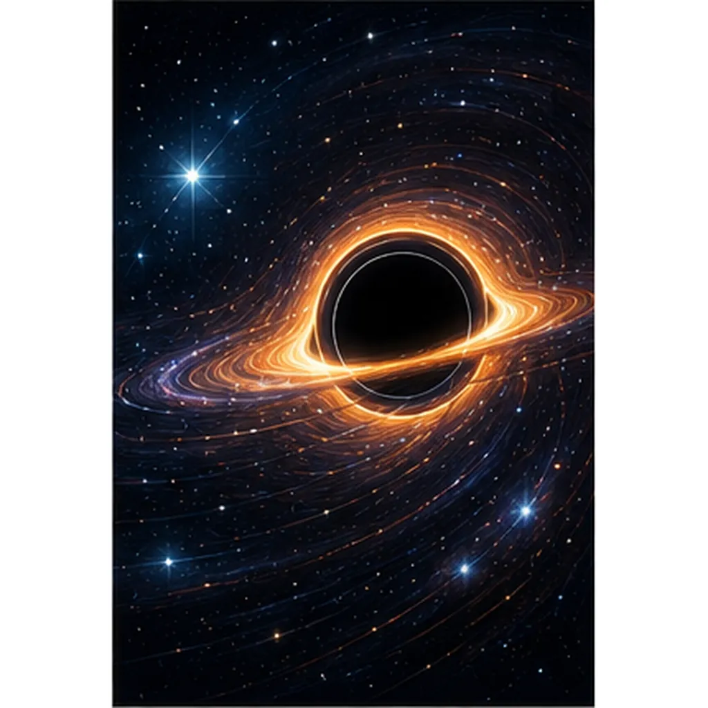 Illustration of black holes bend light for the question "Why do black holes bend light?"