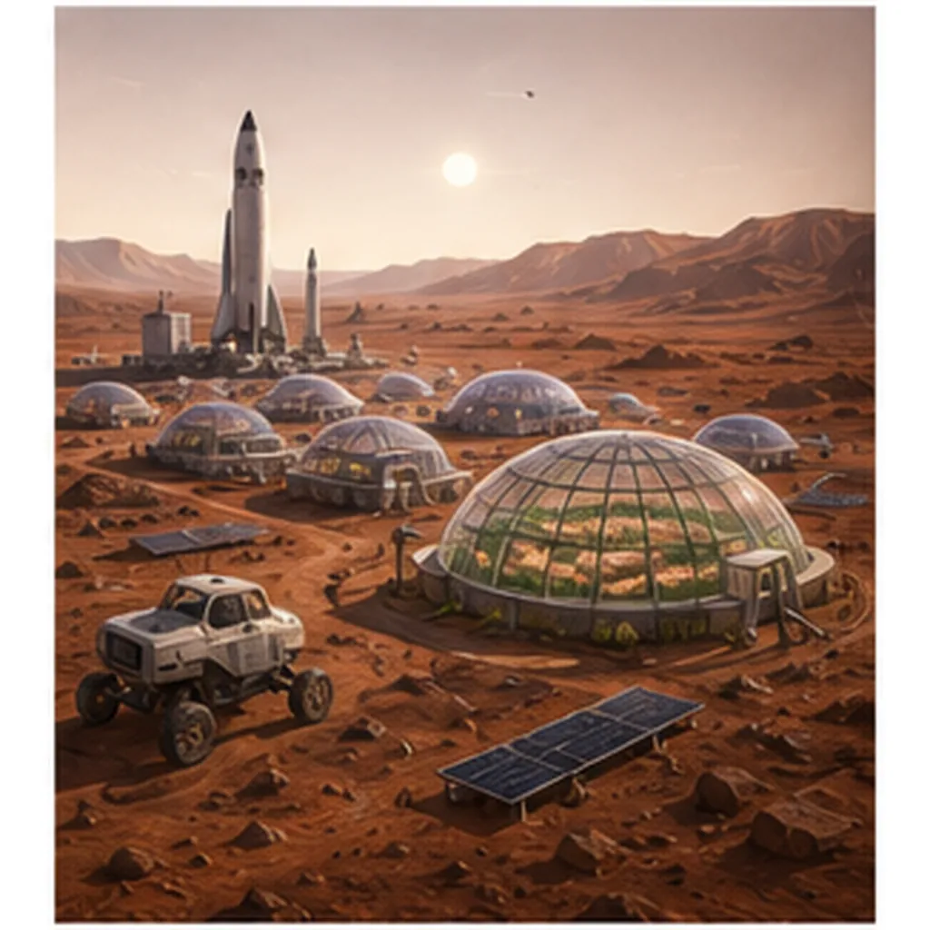 Illustration of humans live on another planet for the question "How could humans live on another planet?"