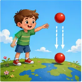 Illustration of gravity for the question "What is gravity?"