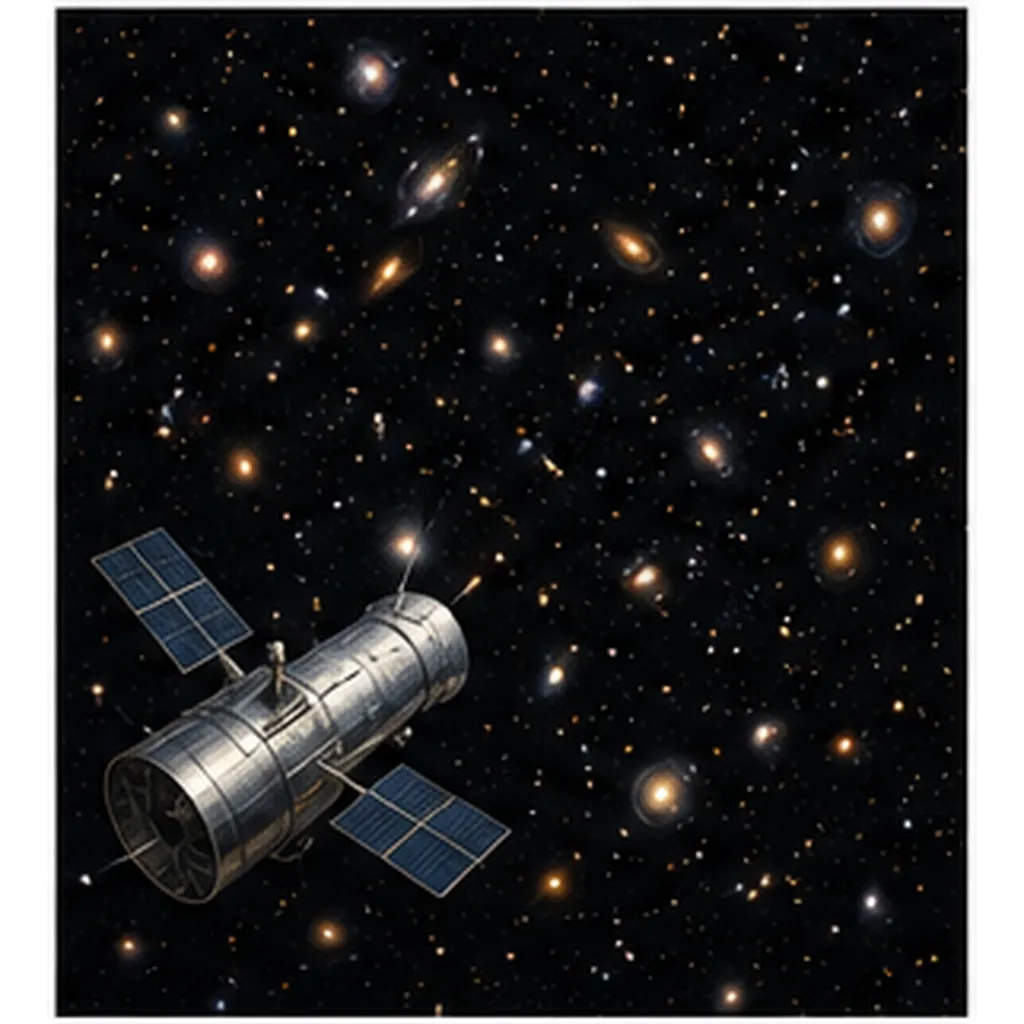 Illustration of far can humans see into the universe for the question "How far can humans see into the universe?"
