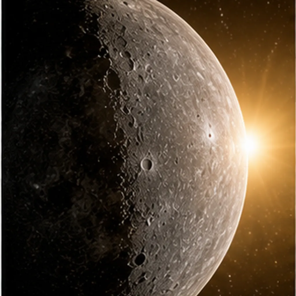 Illustration of mercury swing between boiling hot and freezing cold for the question "Why does Mercury swing between boiling hot and freezing cold?"