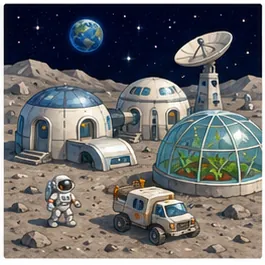 Illustration of could people live on the moon one day for the question "Could people live on the Moon one day?"