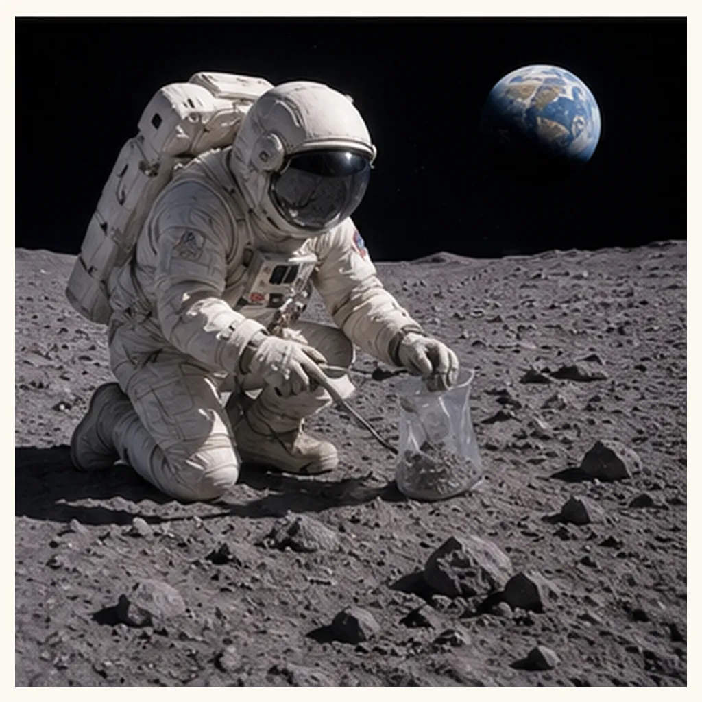 Illustration of moon dust for the question "What is moon dust?"