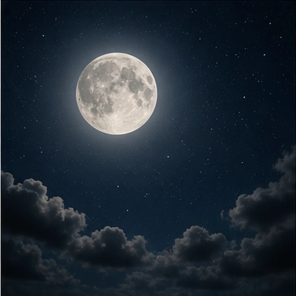 Illustration of the moon shine for the question "Why does the moon shine?"