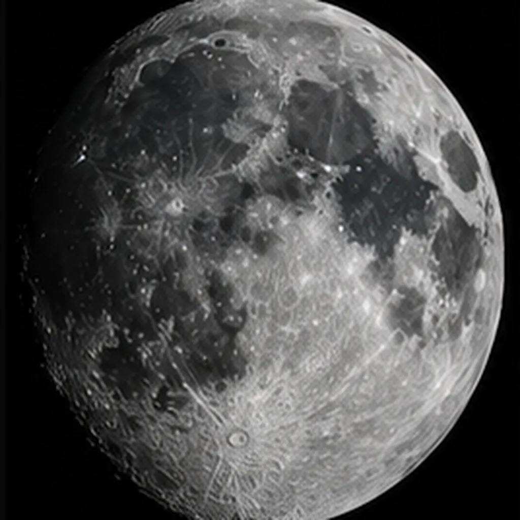 Illustration of the moon have dark patches for the question "Why does the Moon have dark patches?"