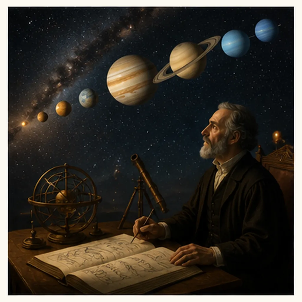 Illustration of planets get their names for the question "How do planets get their names?"