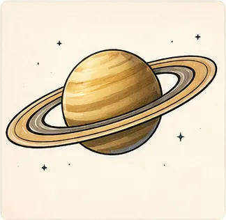 Illustration of saturn have rings for the question "Why does Saturn have rings?"