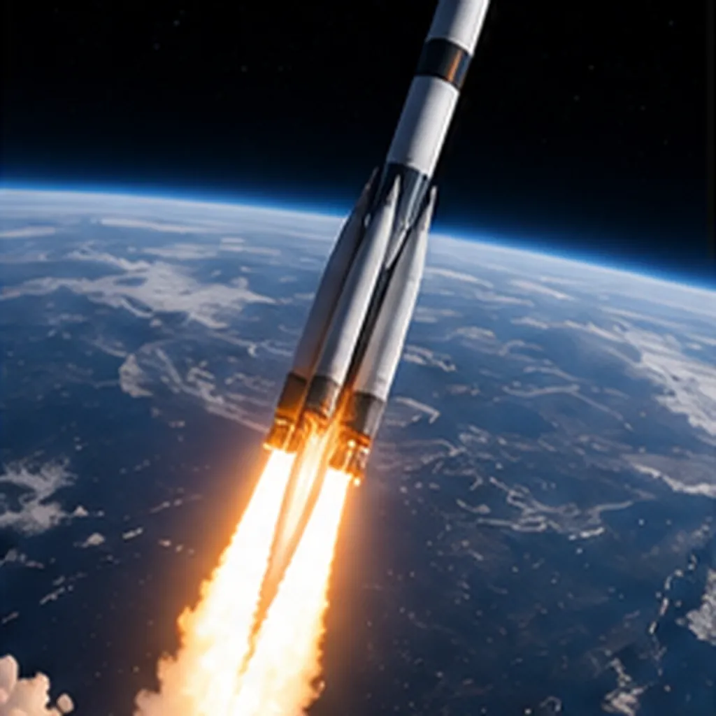 Illustration of rockets escape earth's gravity for the question "How do rockets escape Earth's gravity?"