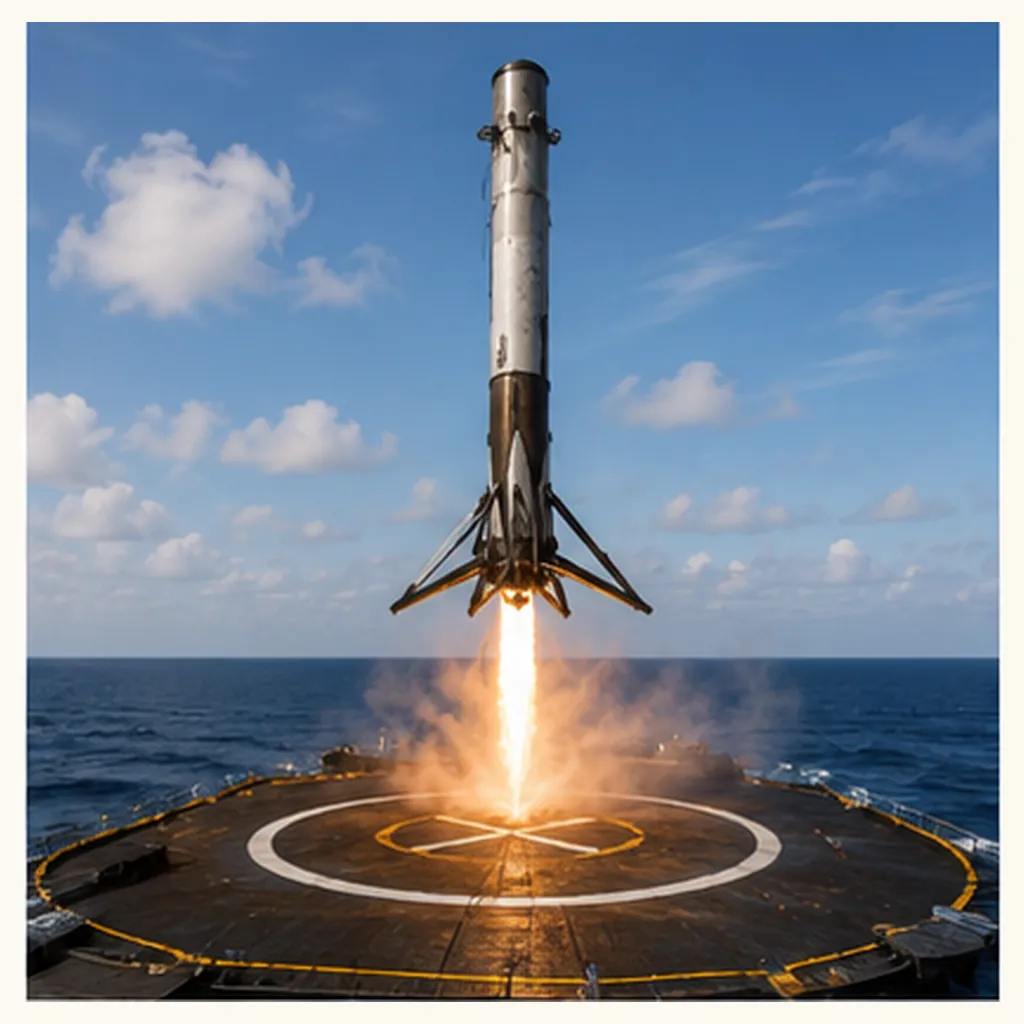 Illustration of rockets come back to earth for the question "How do rockets come back to Earth?"