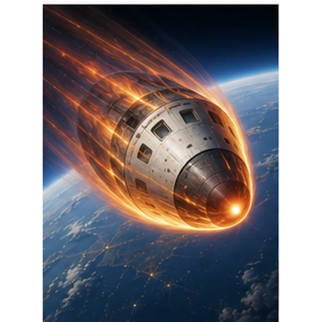 Illustration of rockets survive the heat of re-entry for the question "How do rockets survive the heat of re-entry?"