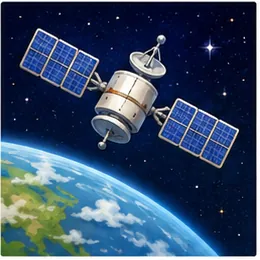 Illustration of a satellite for the question "What is a satellite?"