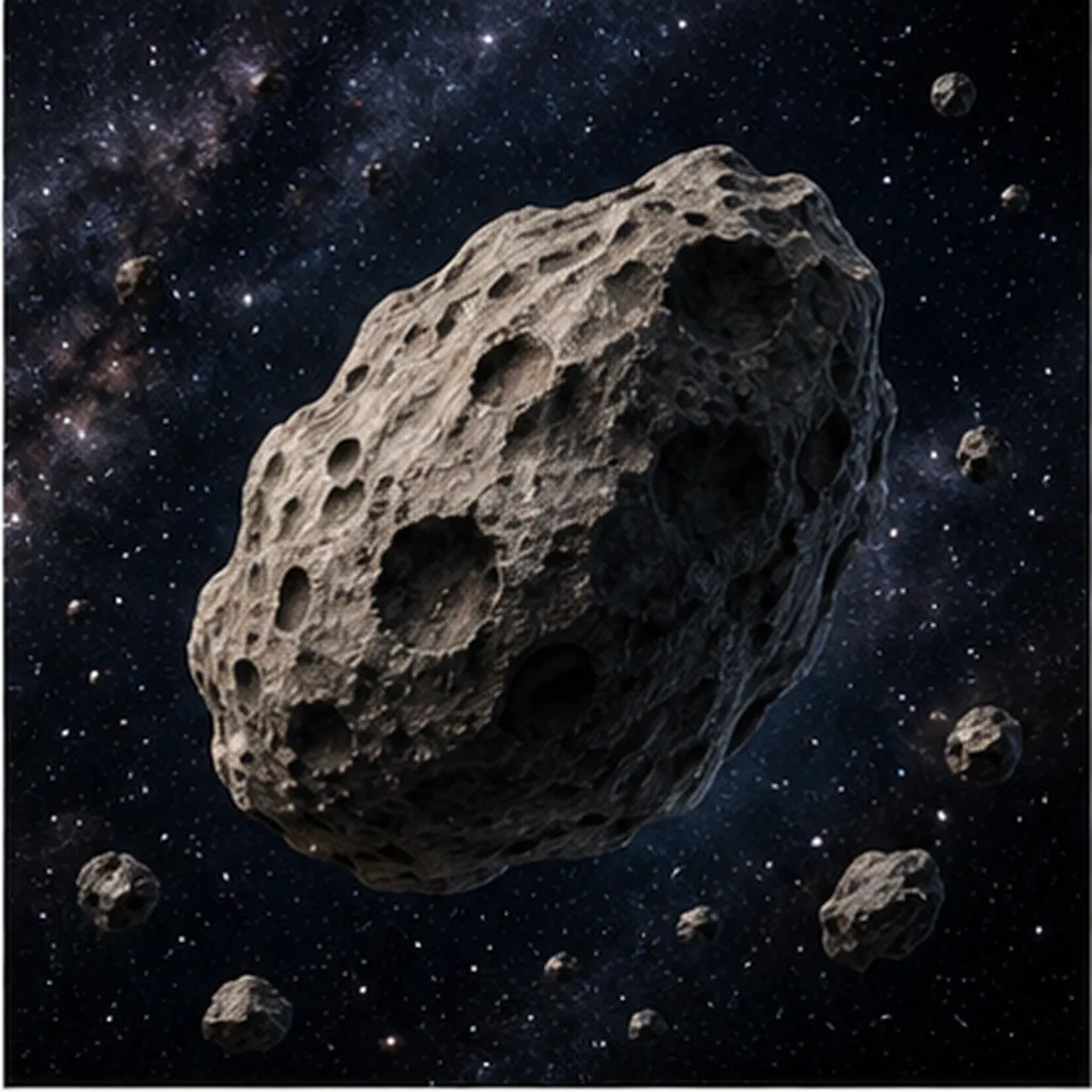 Illustration of an asteroid for the question "What is an asteroid?"