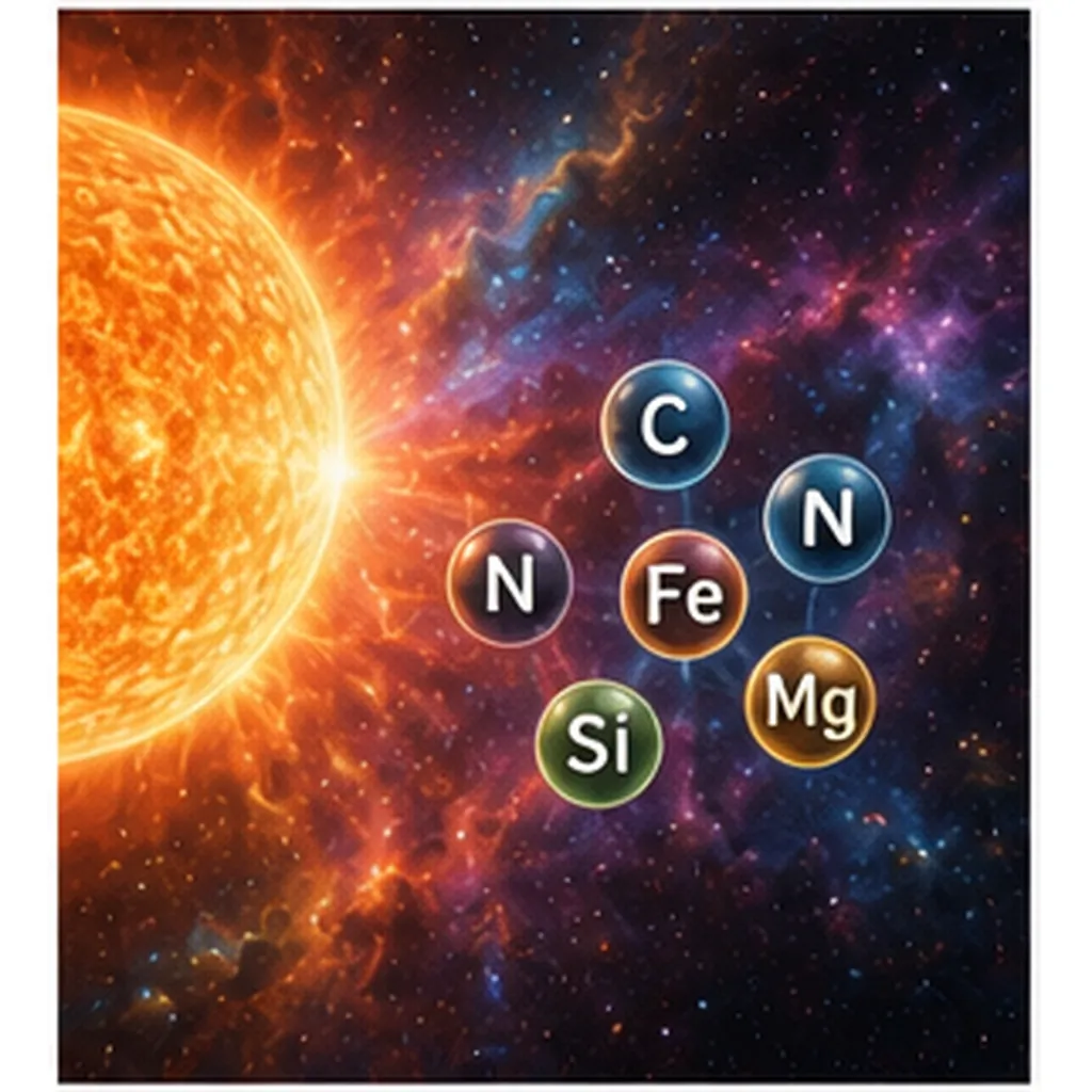Illustration of stars make the ingredients for life for the question "Why do stars make the ingredients for life?"