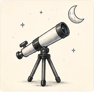Illustration of telescopes help us see far away for the question "How do telescopes help us see far away?"