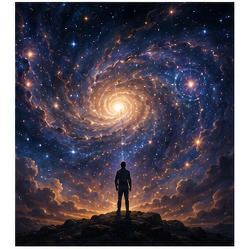 Illustration of there something instead of nothing for the question "Why is there something instead of nothing?"